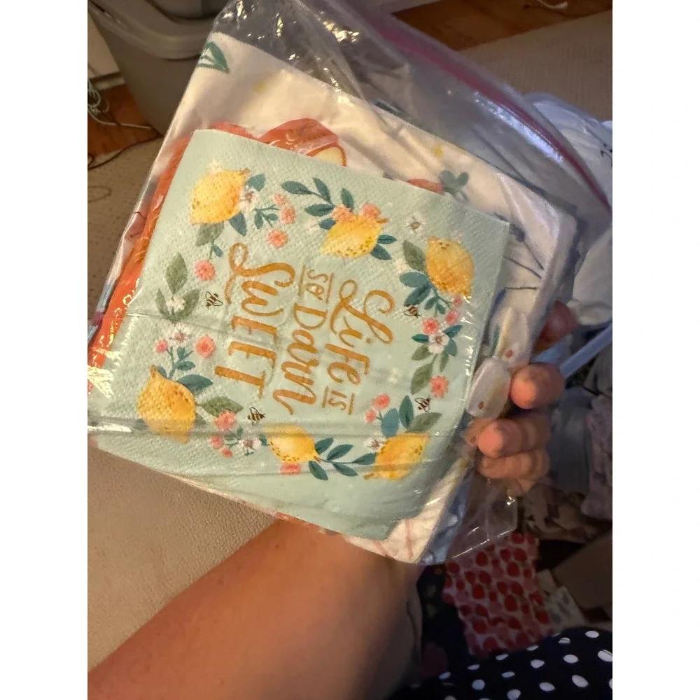 Assorted Decorative Paper Napkins Lot Playing Cards Lemons Floral Party Crafting